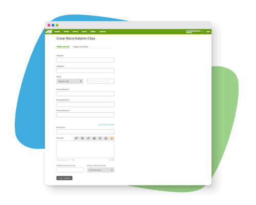 captura pantalla plataforma sms