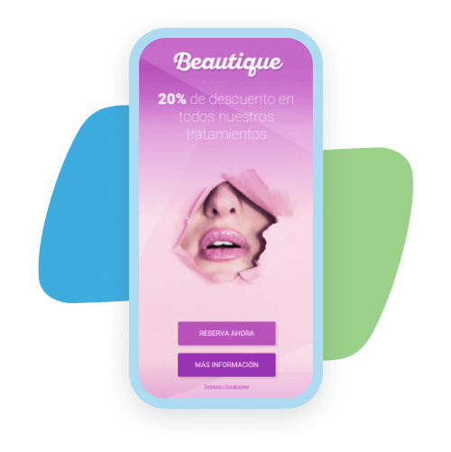 ejemplo sms landing page